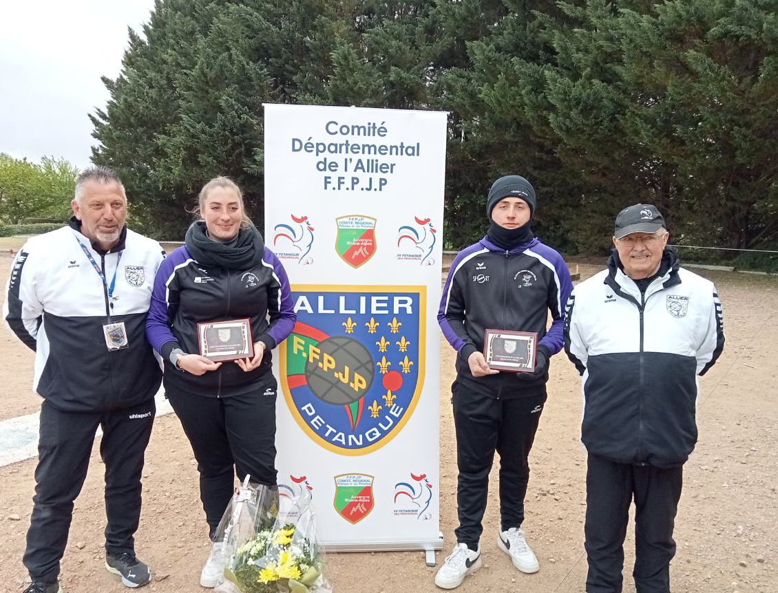 Vice Champions Allier Doublette Mixte.